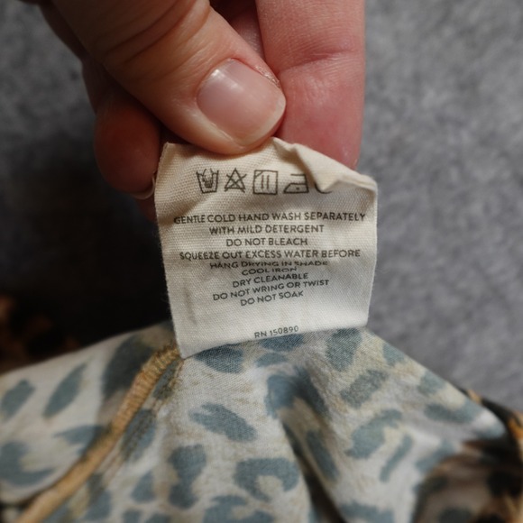 Spell Pants Womens Small Animal Print Vintage Leopard Samantha Bias Flare - Picture 9 of 11